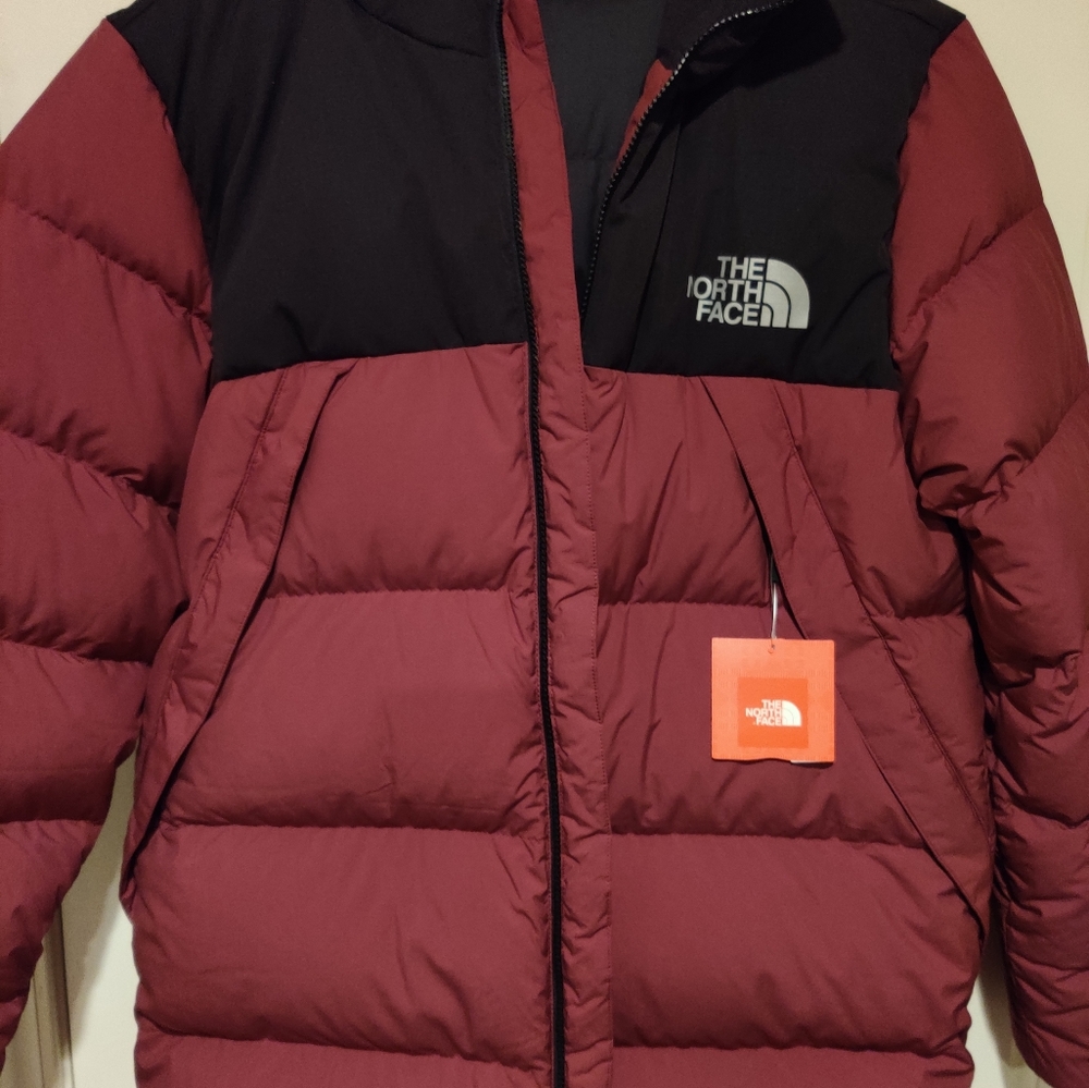Men's The North Face 550 UX Down RTO Jacket Deep DGarnet Red Size M